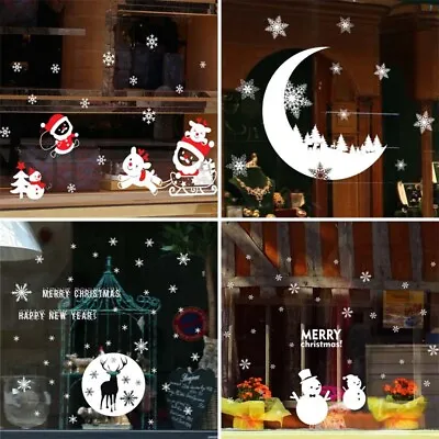 $2.93 • Buy Merry Christmas Window Wall Stickers Santa Snowflake Elk Decal Home Decor Xmas