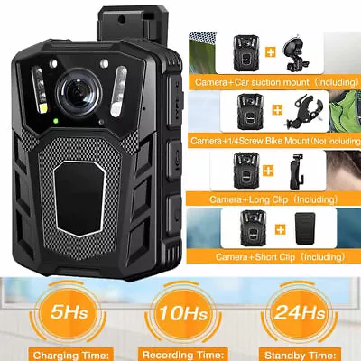 Police Body Camera Law Enforcement 1080p Body Worn Cam Night Vision Car Dash 64G • $69.99