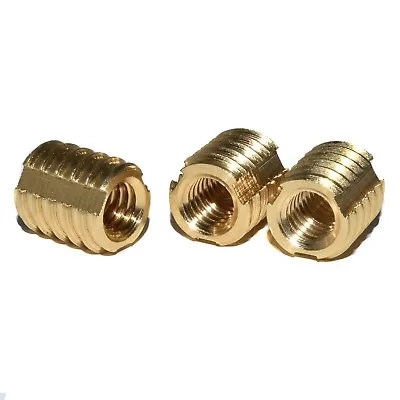 £2.96 • Buy Threaded Inserts Brass Screw Double Ended Self Tapping Nuts M2 M2.5 M3 M4 M5 M6