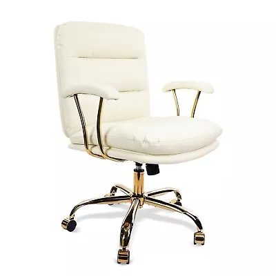 KLASIKA Light White Ergonomic Office Chair For Heavy People  Faux Leather Chair • $145.99