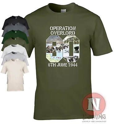 Operation Overlord T-shirt 80th Anniversary D-Day June 6th 1944 WW2 Normandy • £16.99