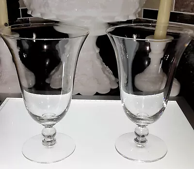 Set Of Two 6-3/8  Tall Iced Tea Glass Goblet Candlewick Clear Imperial Glass • $19.99