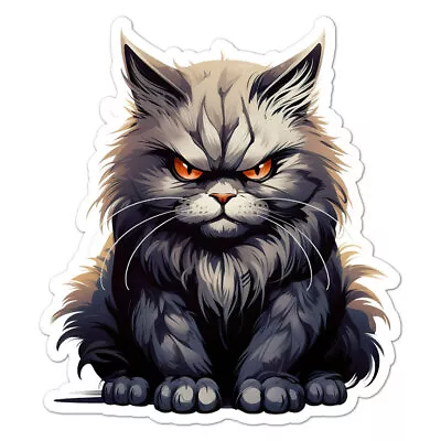 Angry Fat Cat Vinyl Decal Sticker Indoor Outdoor 3 Sizes #11014 • $3.87