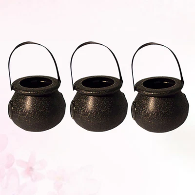 3 Pcs Trick Treat Bowls Halloween Toys Kids Halloween Witches Cauldron • £7.21