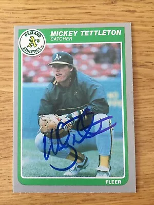 Oakland A's Mickey Tettleton Signed 1985 Fleer Card • $9.99