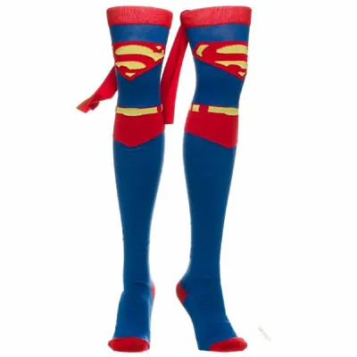 DC Comics Superman Logo Women's Over-The-Knee Socks NWT • $7.95