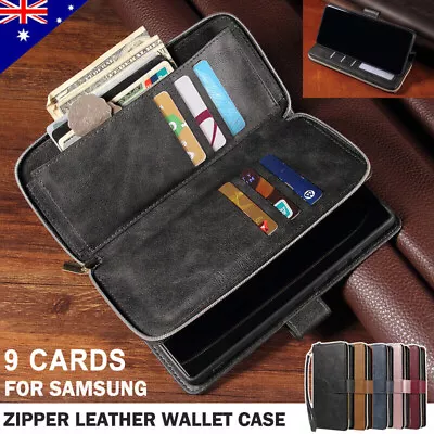 For Samsung S23 S22 S21 S20 S10 S9 Plus Ultra FE Case Leather Wallet Flip Cover • $7.69