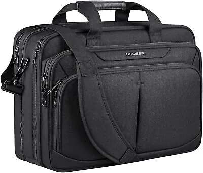 Laptop Bag 18  Expandable Fits Up To 17.3  Briefcase Large Travel Water-Repellen • $55.99