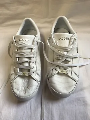 Lacoste  Trainers Shoes Sneakers : White UK 9 Euro 43- Unisex Trainers Designer • £10