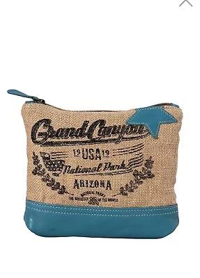 Myra Vintage  Pouch Canvas Zipper Pouch Myra Bag Small Pouch Wallet Cell NWT • $25