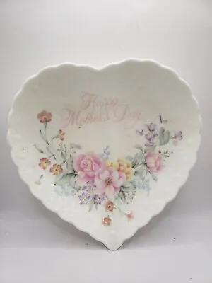 Mikasa Glass Heart Dish  Happy Mothers Day  Bone China Trinket / Candy Dish • $9.99