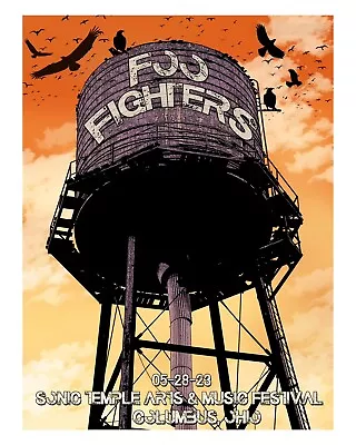 $35 • Buy Foo Fighters Ohio Concert Poster Signed By Scott James Limited 1500