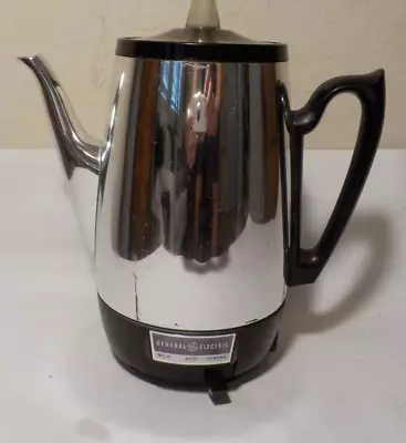 Vtg. General Electric GE 8-cup COFFEE PERCOLATER Maker Model 473A Works Well • $29.50