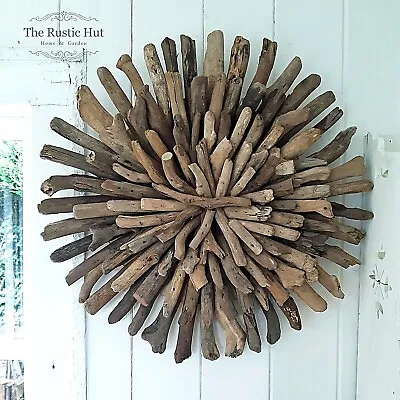 £34.95 • Buy Driftwood Wall Art Hanging Nautical Decoration Ornament Sculpture, Round 40cm
