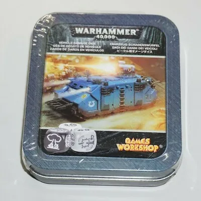 Warhammer 40k Space Marines Vehicle Damage Dice Tin Set - New & Sealed • £9.75