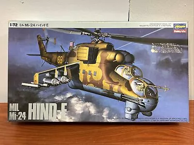 Hasegawa 1/72 Mil Mi-24 Hind-e Helicopter Model Kit Nib Cv Jd • $19.99