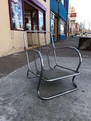 Kem Weber Lloyd Art Deco Machine Age Chrome Metal Arm Chair • $300