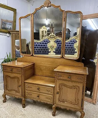 Vintage Rare Style French Louis XV Tan Oak Dresser- Delivery Available  • £595