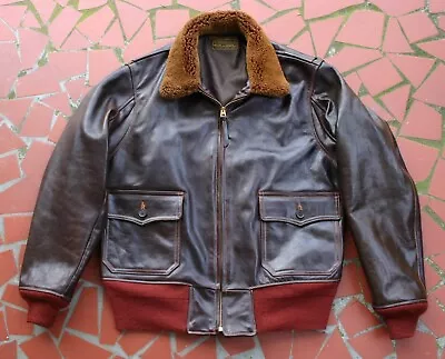 WW-2 Era AN-J-3A G-1 M-422A W&G USN HORSEHIDE LEATHER FLIGHT JACKET REPRO BUILD  • $1850