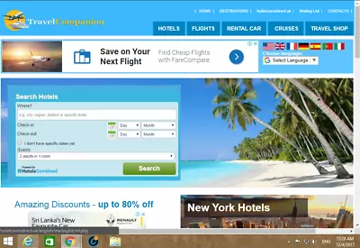 Best Travel And Hotel Affiliate Website 1001 Free- Installation+ CPanel  Hosting • $25.70