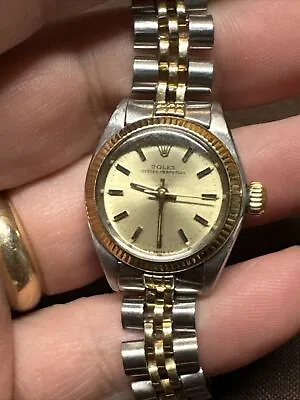 Vintage Lady Rolex Oyster Perpetual Gold & Stainless • $2500