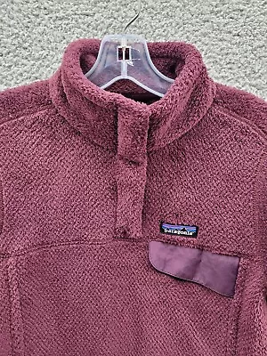 Patagonia Women's Retool Snap T Fleece Pullover Jacket Purple Maroon Size Small • $39.99