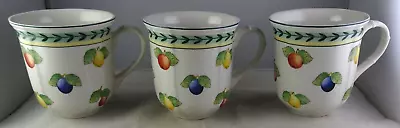 Three Villeroy & Boch French Garden Fleurence Mugs Excellent Condition • $29.99