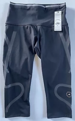 Adidas X Stella McCartney Womens Truepace 3/4 Tights Black FU0297 Size Medium • $59.99