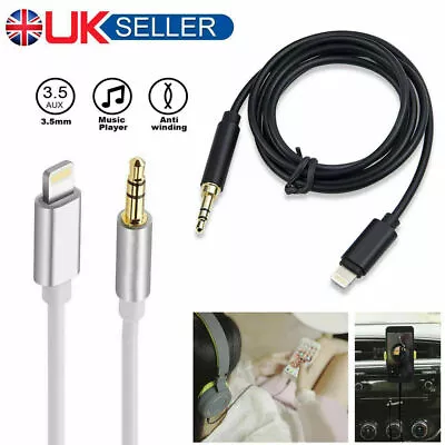 3.5mm Jack AUX Adapter Cable Cord To Car Audio For IPhone 7 8 X XS 11 12 13 PRO • £3.20