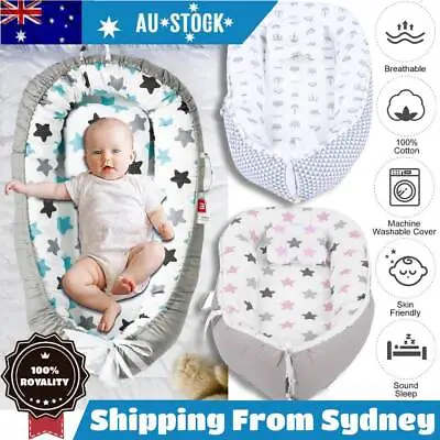 $37.88 • Buy Baby Nest Bed Lounger Sleeping Portable Pillow Newborn Bassinet Pod Crib Cot AU