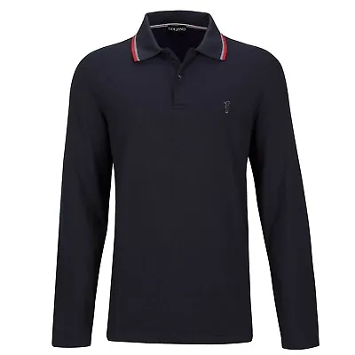 NWT Golfino Men's Deauville Golf Polo Sun Protect 5339716 580 Navy Sz Medium ML • $34.99