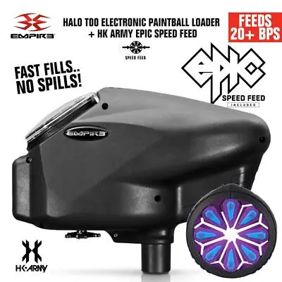 Empire Halo Too Electronic Paintball Loader W/ HK Army Epic Speed Feed - Arctic • $89.99