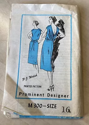 Vintage The Sunday People Pattern - Sewing Pattern M300 - Dress - Size 16 • £0.99