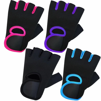 £5.69 • Buy Ladies Gym Gloves Weight Lifting Neoprene Bodybuilding Workout Fitness Gloves
