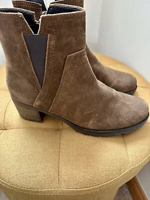 Gabor Brown Suede Heeled Ankle Boots Size 4.5 Used • £20