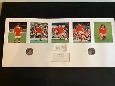 £60 • Buy Signed George Best Manchester United Ireland Multi Picture Career Large Display