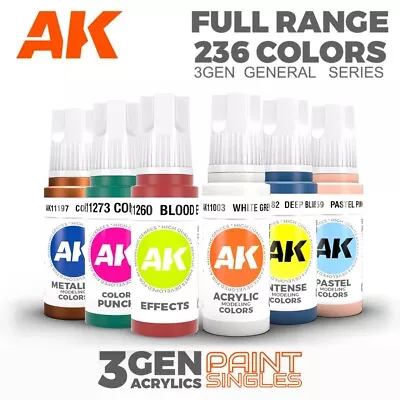 AK Interactive: 3GEN – GENERAL Series Paints – Acrylic Model Paint - Full Range • $3.86