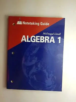 McDougal Littell Algebra 1: Notetaking Guide [Student] • $6.90
