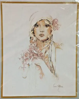 Lanarte SARA MOON Lady With Lilac Flowers 35209 Cross Stitch Kit 40x50cm Woman • £36.99