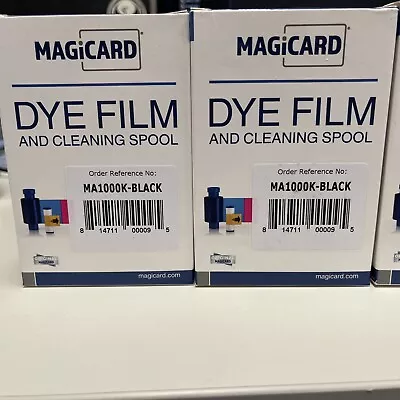 Genuine Magicard MA1000K-BLACK Dye Film & Cleaning Spool • $25