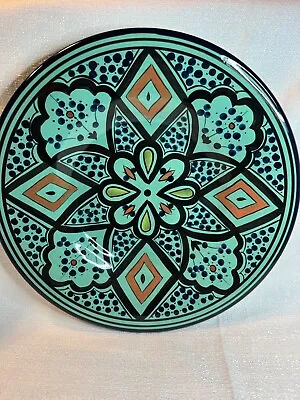 Pottery Barn Jade Kasara Moroccan Mosaic 10” Porcelain Plate • $22