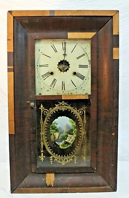 Vtg Wm L Gilbert Mantle Clock Bridge Over Water Not Working Parts Or Repair Only • $101.16