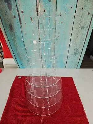 Clear Acrylic Round Cupcake Stand Display Wedding&Party 5 Tier Cup Cake Holder • £35