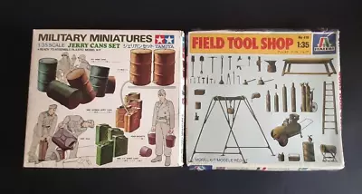 Italeri Field Tool Shop & Tamiya Jerry Can Set Both 1:35 Scale New And Complete • £10