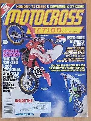 Motocross Action December 1986 Vintage MX Magazine '87 Honda CR250R KAWA KX80 • $14.98