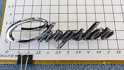 Vintage Used 2901359 Chrysler Script Emblem Fair Condition Good Pins • $18