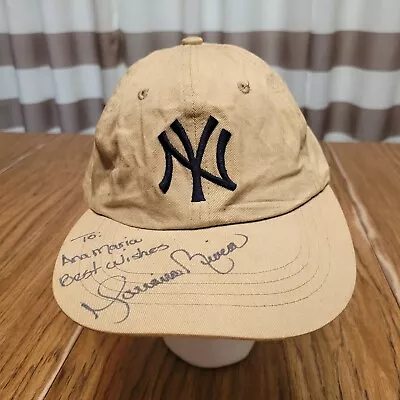 New York Yankees Hat Cap Adult Khaki Tan Signed By Mariano Rivera Autograph • $75
