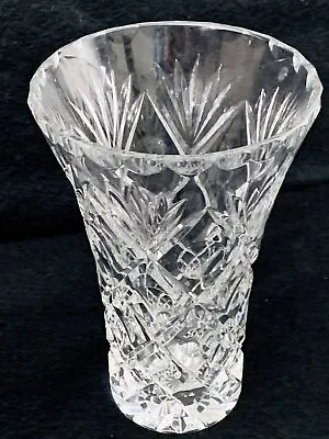 Waterford Crystal 8  Tall Gantry Pattern Flared Vase #159561 • $90