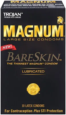 Trojan Magnum Bareskin Lubricated Condoms - Select Pack Size • $9.99