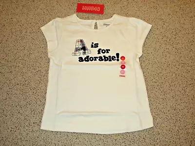 Nwt New Gymboree Prep School A Adorable White Tee Top Size 4t • $10